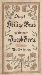 Bookplate for Jacob Frey, 1834